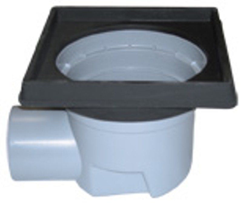 Těleso velkokapacitního vtoku HL Hutterer & Lechner, DN110 s ležatým odtokem a litinovým rámem 260x260mm