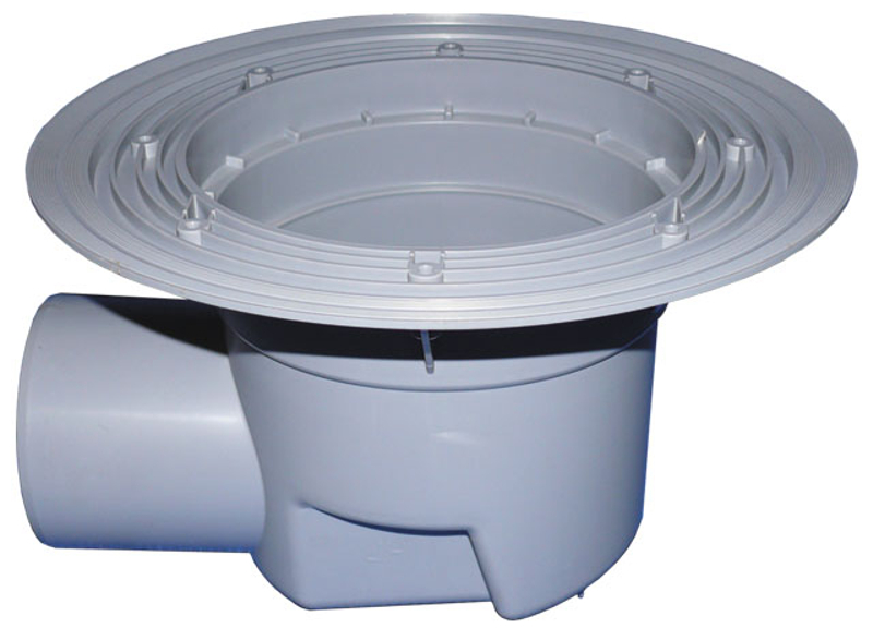 Těleso velkokapacitního vtoku HL Hutterer & Lechner, DN110 s ležatým odtokem, s izolační přírubou