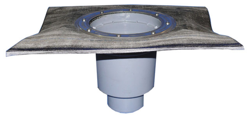 Těleso velkokapacitního vtoku HL Hutterer & Lechner, DN160 se svislým odtokem, s asfaltovou manžetou