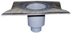 Těleso velkokapacitního vtoku HL Hutterer & Lechner, DN160 se svislým odtokem, s asfaltovou manžetou