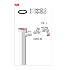 Zasouvací trubka HL Hutterer & Lechner, DN32x5/4˝ s přípojkou pro pračku nebo myčku nádobí