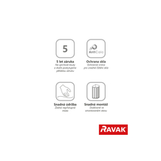 Sprchový kout Ravak PSKK3 100x100, lesk+transparent
