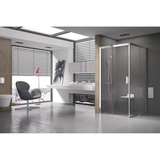 Sprchový kout Ravak MSRV4 100x100, lesk+transparent