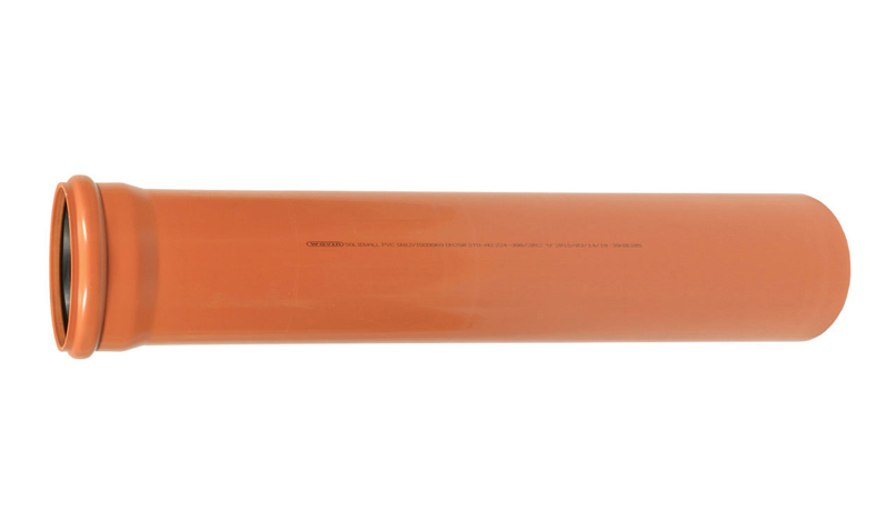 Trubka kanalizační Wavin PVC-U Solidwall SW KGEM SN12 DN 315 x 10,8 x 6000 mm, oranžová
