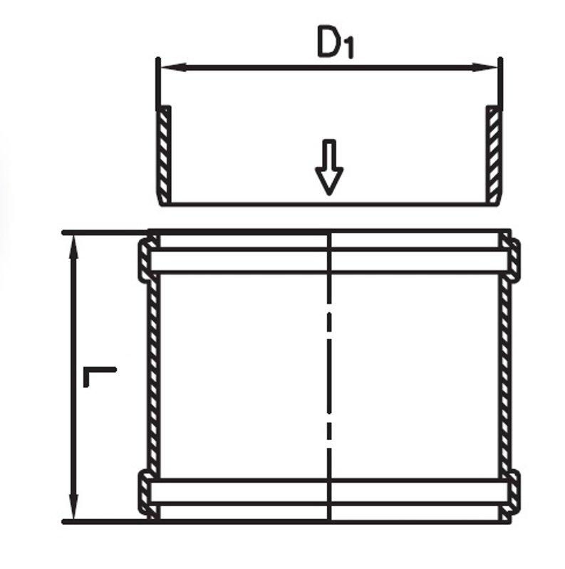 Přesuvka kanalizační Wavin PVC-U Solidwall SW KGU, SDR34, DN 200, oranžová