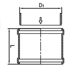 Přesuvka kanalizační Wavin PVC-U Solidwall SW KGU, SDR34, DN 200, oranžová