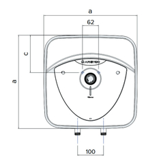 Elektrický ohřívač Ariston Andris Lux 15, nad umyvadlo, objem 15 l , výkon 2,0 kW