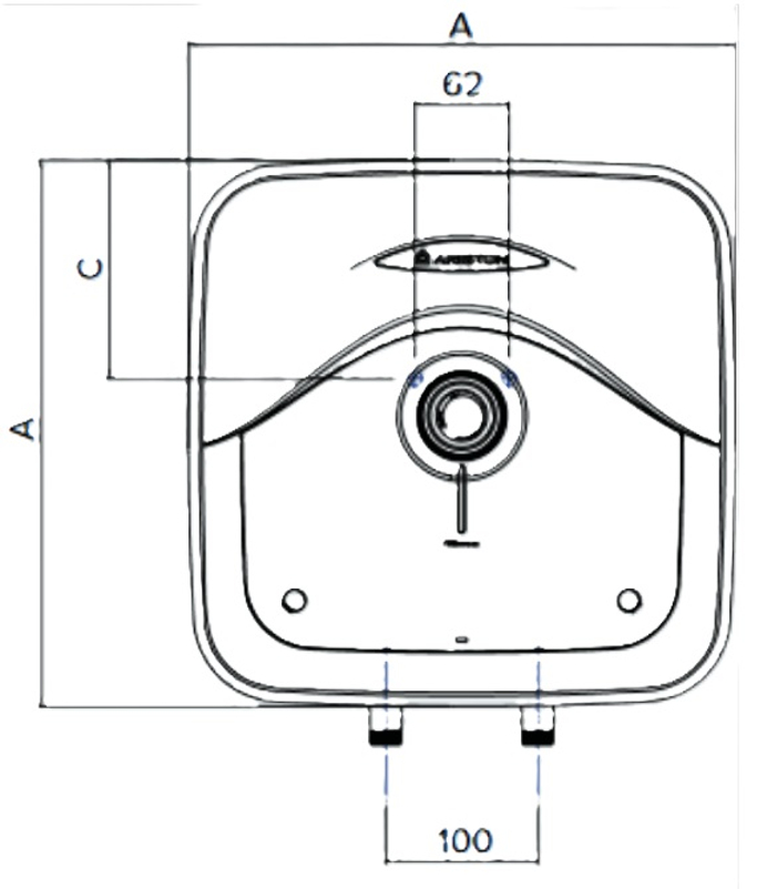 Elektrický ohřívač Ariston Andris R 10U, pod umyvadlo, objem 10 l , výkon 2,0 kW