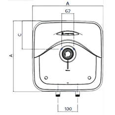 Elektrický ohřívač Ariston Andris R 15, nad umyvadlo, objem 10 l , výkon 2,0 kW