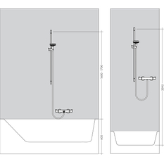 Souprava sprchová Hansgrohe Croma Select E Vario se sprchovou tyčí 90 cm bílá/chrom