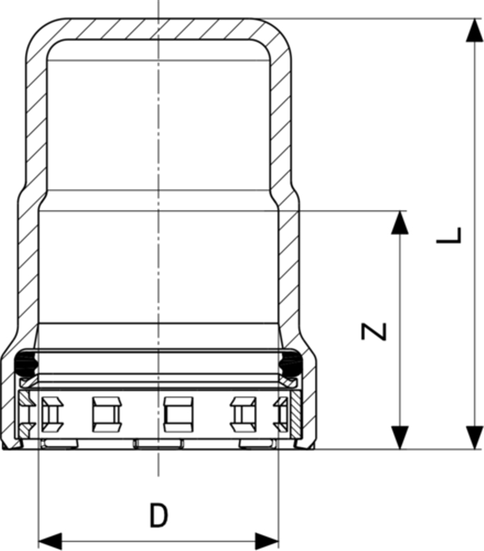 Víčko Viega Megapress s SC-Contur 4256 5/4˝