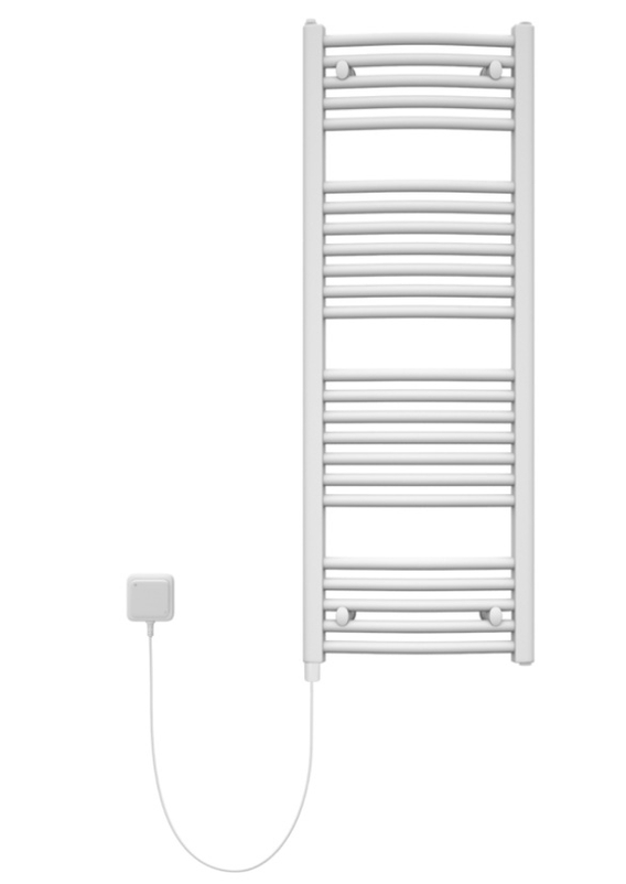 Těleso koupelnové trubkové elektrické Koralux Rondo Comfort KRTE 700/500, výkon 300 W, topné těleso bez regulátoru, barva bílá