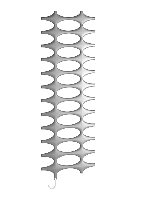 Těleso koupelnové designové elektrické Kermi Ideos-E 1151 x 508 mm, elektrosada WFS vlevo 400 W, stříbrné