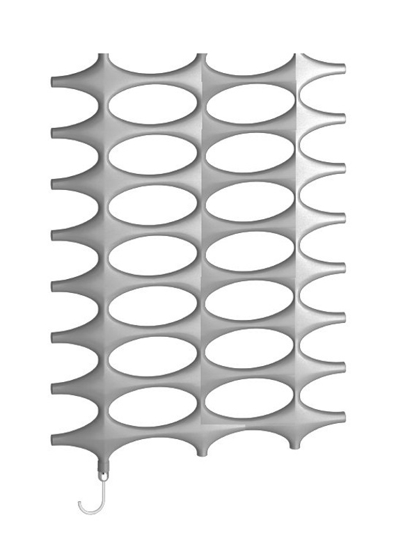 Těleso koupelnové designové elektrické Kermi Ideos-E 1901 x 758 mm, elektrosada WFS vlevo 800 W, stříbrné