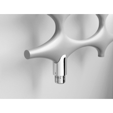 Těleso koupelnové designové Kermi Ideos-V 758 x 508 mm, 262 W, stříbrné