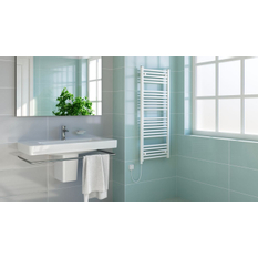 Těleso koupelnové trubkové elektrické Koralux Linear Comfort KLTE 700/500, výkon 300 W, topné těleso bez regulátoru, barva bílá