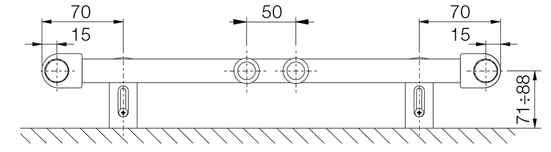 Těleso koupelnové trubkové Koralux Linear Max KLM 1820/750, výkon 1367 W, klasické připojení, barva black RAL 9005