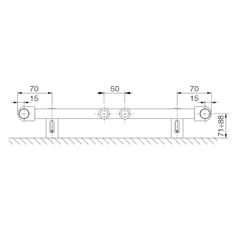 Těleso koupelnové trubkové Koralux Linear Max KLM 1820/750, výkon 1367 W, klasické připojení, barva black RAL 9005