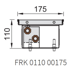 Konvektor podlahový s přirozenou konvekcí Isan Termo FRK 110 x 175 x 800 mm, 129 W, připojení vlevo, výměník ocelový, mřížka Natur příčná rolovací hliník