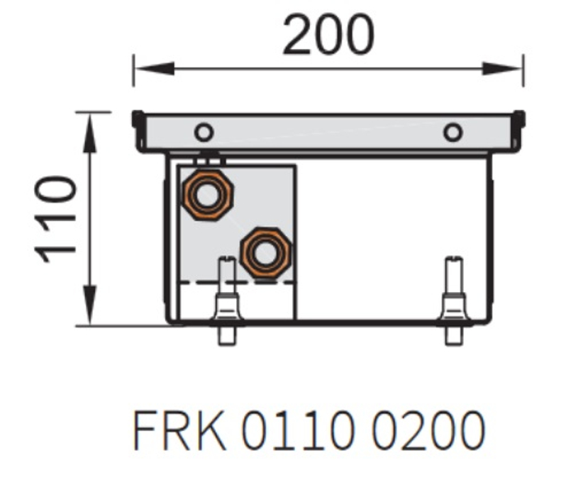Konvektor podlahový s přirozenou konvekcí Isan Termo FRK 110 x 200 x 800 mm, 137 W, připojení vlevo, výměník ocelový, mřížka Natur příčná rolovací hliník