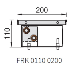 Konvektor podlahový s přirozenou konvekcí Isan Termo FRK 110 x 200 x 800 mm, 137 W, připojení vlevo, výměník ocelový, mřížka Natur příčná rolovací hliník