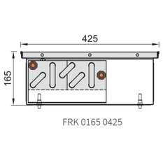 Konvektor podlahový s přirozenou konvekcí Isan Termo FRK 165 x 425 x 2600 mm, 2282 W, připojení vlevo, výměník ocelový, mřížka Natur příčná rolovací hliník