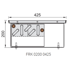 Konvektor podlahový s přirozenou konvekcí Isan Termo FRK 200 x 425 x 4700 mm, 4726 W, připojení vlevo, výměník ocelový, mřížka Natur příčná rolovací hliník