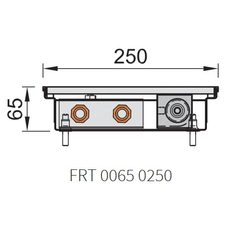 Konvektor podlahový s ventilátorem Isan Termo FRT 65 x 250 x 3600 mm, 4776 W, připojení vlevo, výměník ocelový, mřížka Natur příčná nízká nerolovací hliník
