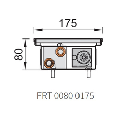 Konvektor podlahový s ventilátorem Isan Termo FRT 80 x 175 x 3700 mm, 3576 W, připojení vlevo, výměník ocelový, mřížka Natur příčná nízká nerolovací hliník