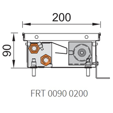 Konvektor podlahový s ventilátorem Isan Termo FRT 90 x 200 x 1900 mm, 2600 W, připojení vlevo, výměník ocelový, mřížka Natur příčná rolovací hliník
