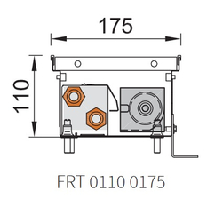 Konvektor podlahový s ventilátorem Isan Termo FRT 110 x 175 x 2500 mm, 2288 W, připojení vlevo, výměník ocelový, mřížka Natur příčná rolovací hliník