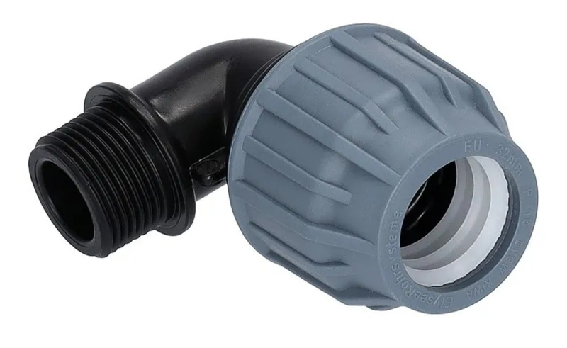 Koleno M 90° Plano PP-S, d 40 x 5/4˝ vnější závit