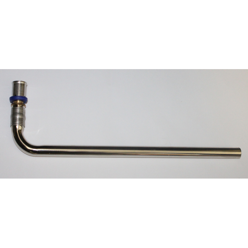 Koleno připojovací Plano niklovaná připojovací trubka - Cu15, 16 x 2 -15 mm, délka 300 mm