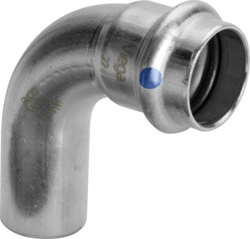 Oblouk&nbsp;90° Viega Sanpress Inox LF s SC-Contur, v laboratorní kvalitě 2316.1LF 22