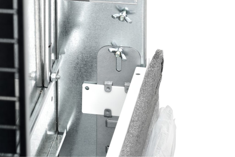Skříň pro rozdělovač pod omítku Kermi x-net UL-L2 v lehkém provedení, bílá lakovaná, šířka 550 mm