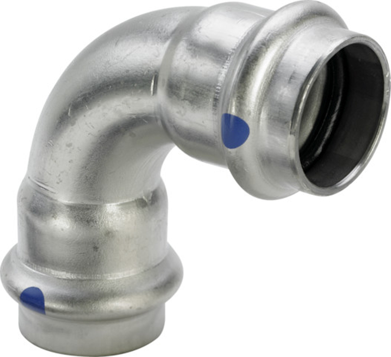 Oblouk&nbsp;90° Viega Sanpress Inox LF s SC-Contur, v laboratorní kvalitě 2316LF 22