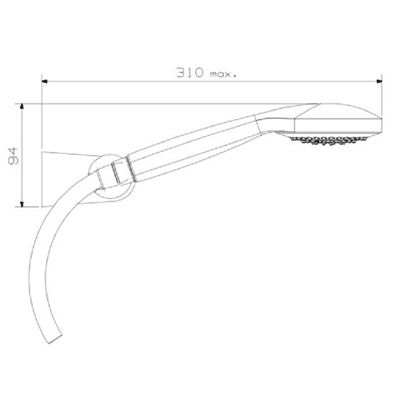 Vanová souprava Optiline 100 hadice 125 cm, sprcha, držák PM03011W