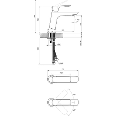 Umyvadlová stojánková baterie Ravak Classic CL 012.00CR 153 mm bez výpusti, chrom