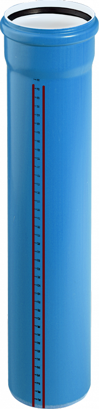Trubka hrdlová odpadní odhlučněná Osma Ultra dB Ud BEM, DN 110 x 3,4 x 1000 mm, modrá