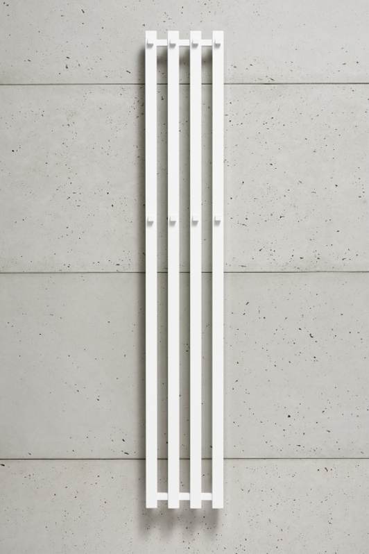 Těleso koupelnové PMH Pluto 245 x 1500 mm, 433 W, klasické připojení, Bílá lesklá RAL 9003