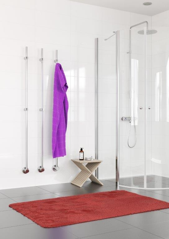 Elektrický sušák ručníků PMH Kares 90 x 1500 mm, 35 W, Černá pololesklá RAL 9017