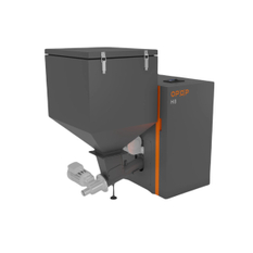 Kotel na hnědé uhlí automatický OPOP H824-A, výkon 7 - 24 kW, včetně hořáku, podavače, násypky 245 l
