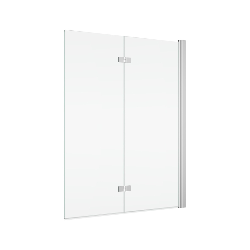 Dvoudílná skládací vanová zástěna Ronal Solino - montáž vpravo 1000 x 1500 mm, aluchrom/sklo čiré