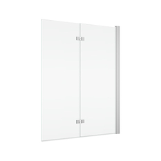 Dvoudílná skládací vanová zástěna Ronal Solino - montáž vpravo 1000 x 1500 mm, aluchrom/sklo čiré