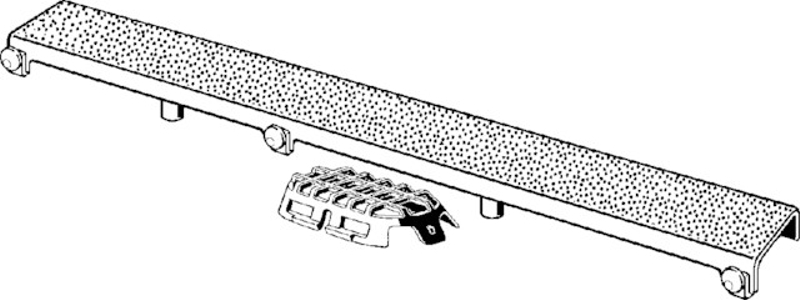 Rošt sprchového žlábku Viega sprchové žlábky Advantix 4982.71 VISIGN ER12, 800