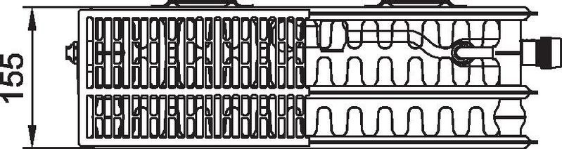 Radiátor Kermi Profil Kompakt FKO 33 200 x 1100 mm, 1098 W, bílý