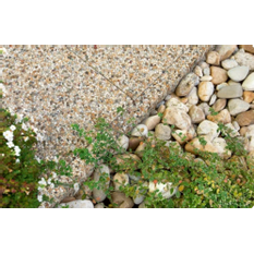 Obrubník záhonový hranatý bez zámku Ferobet , 100 x 5 x 25 cm, Oblázek 4-8 mm