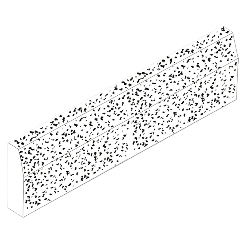 Obrubník záhonový hranatý bez zámku Ferobet , 100 x 5 x 25 cm, Oblázek 8-16 mm