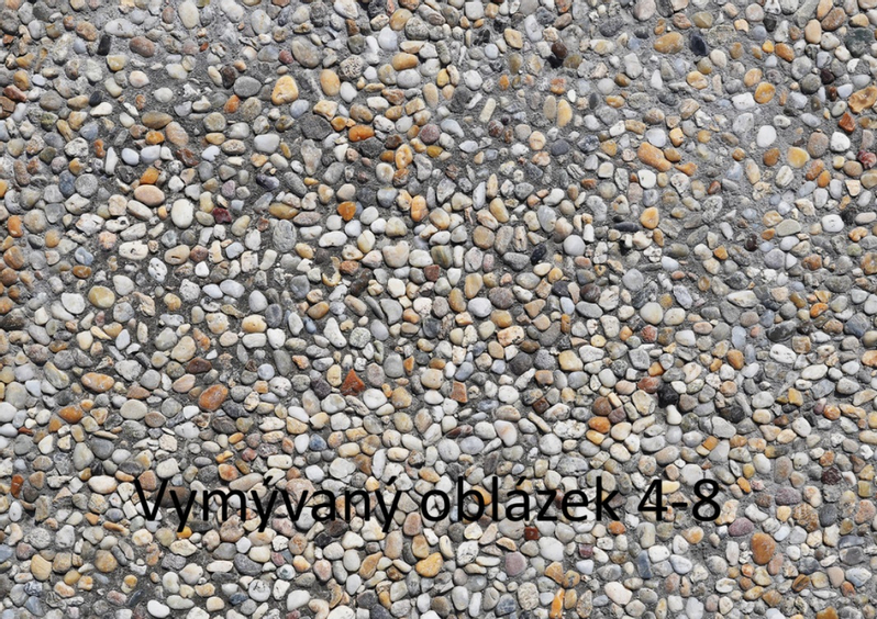 Obrubník záhonový hranatý bez zámku Ferobet , 50 x 5 x 25 cm, Oblázek 4-8 mm