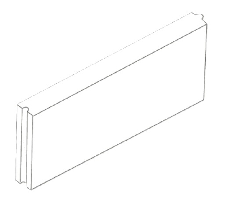 Obrubník záhonový kulatý se zámkem Ferobet, 50 x 5 x 25 cm, červená